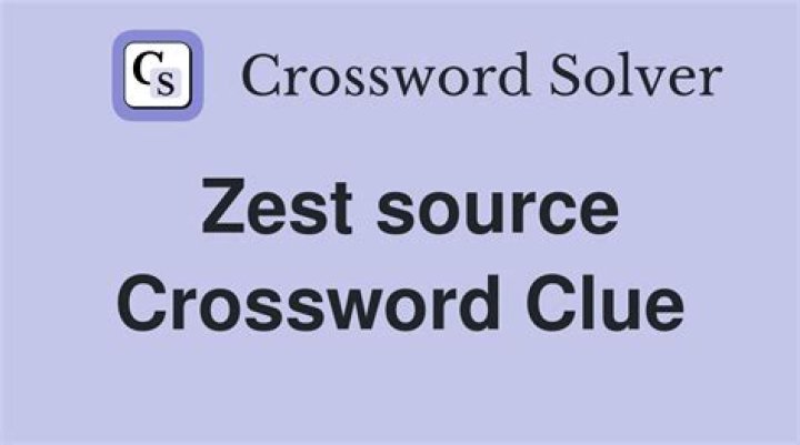 Source of zest Crossword Clue
