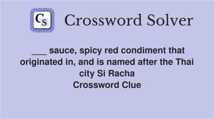 Spicy Thai condiment Crossword Clue