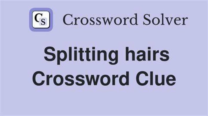 Split hairs Crossword Clue