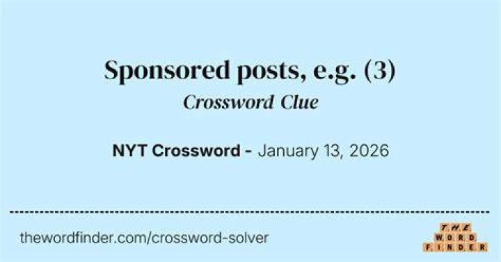 Sponsored posts, essentially Crossword Clue