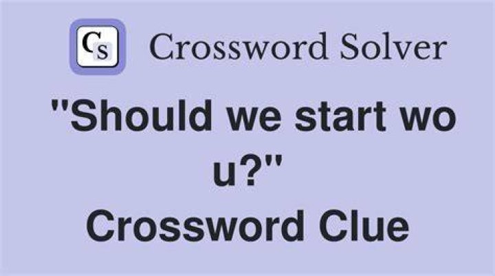 Start of this clue Crossword Clue