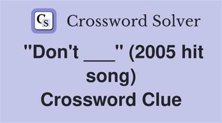 Stefani who sang the 1996 hit “Don’t Speak” Crossword Clue