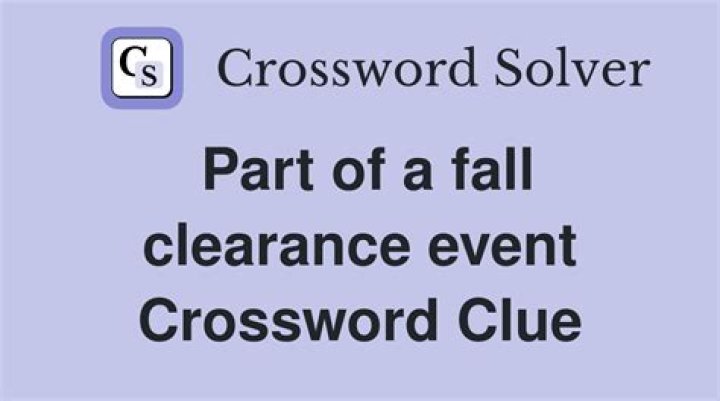 Store clearance event Crossword Clue