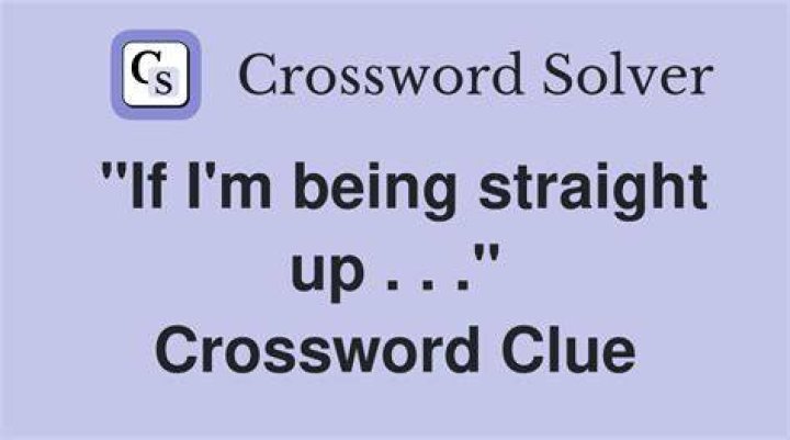 Straight up Crossword Clue