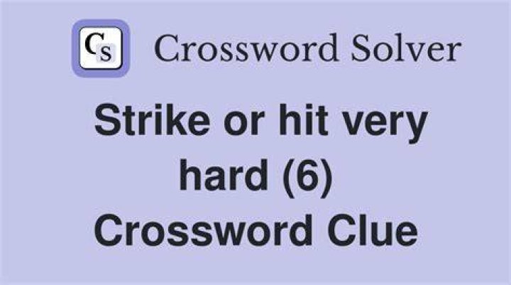 Strike hard, in the Bible Crossword Clue