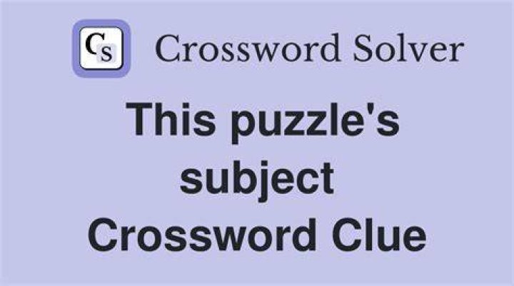 Subject of this puzzle Crossword Clue