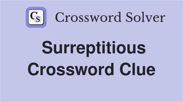 Surreptitious bit of communication Crossword Clue