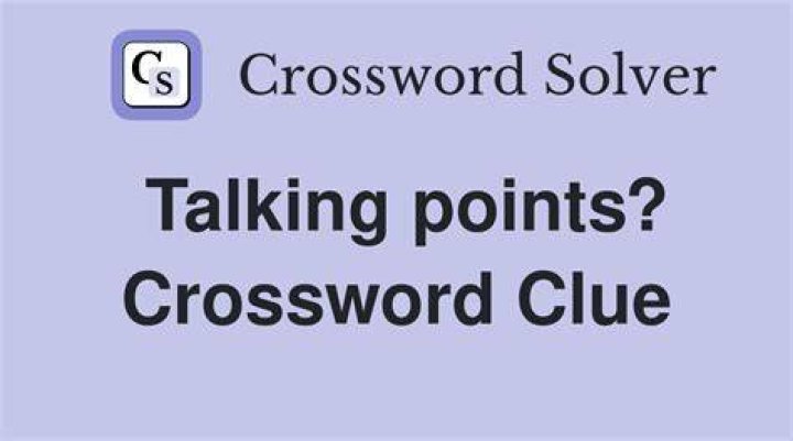Talking points? Crossword Clue