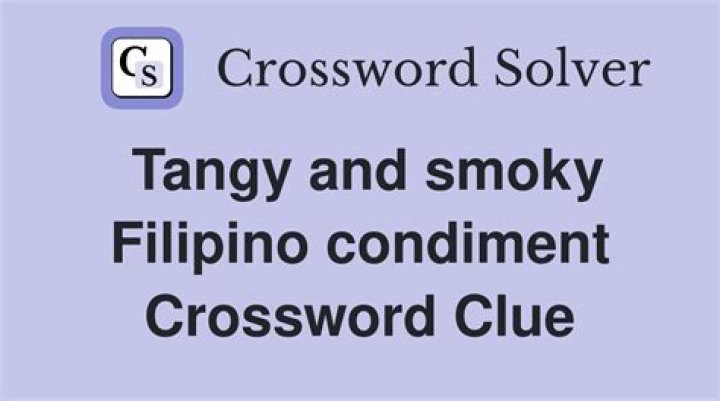 Tangy condiment Crossword Clue