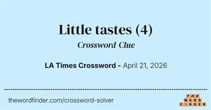 Taste with a little zip Crossword Clue