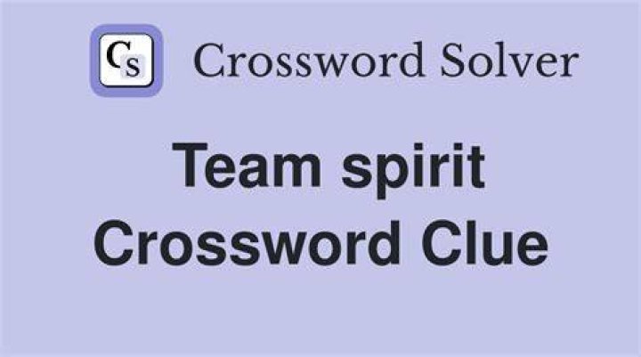 Team spirit Crossword Clue