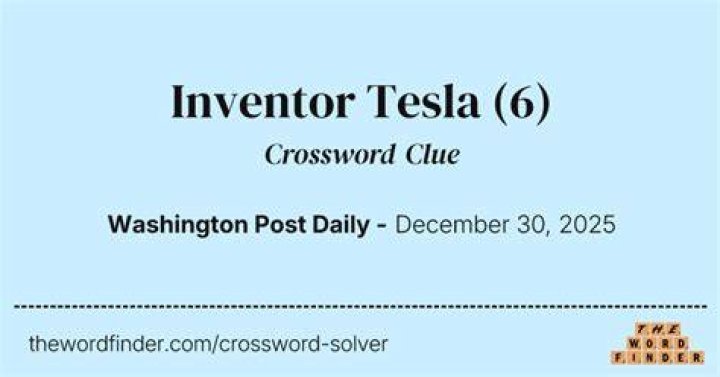 Tesla but not Edison Crossword Clue