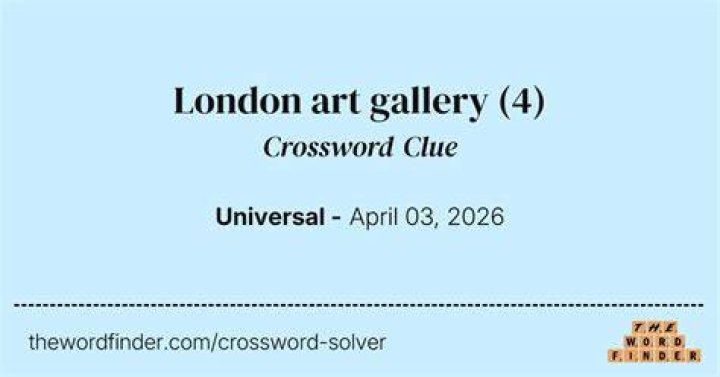 Thames-side art gallery Crossword Clue
