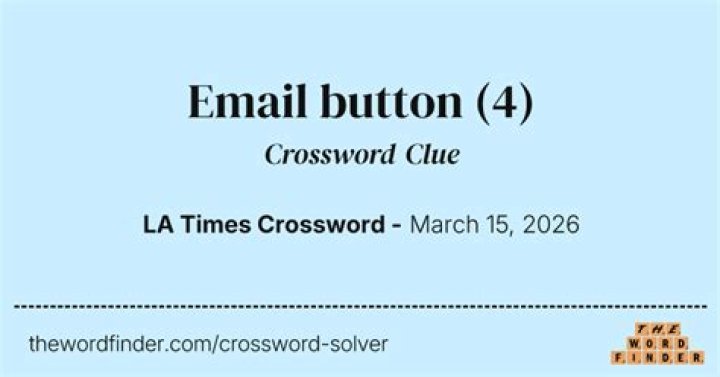 “This email is finished” button Crossword Clue