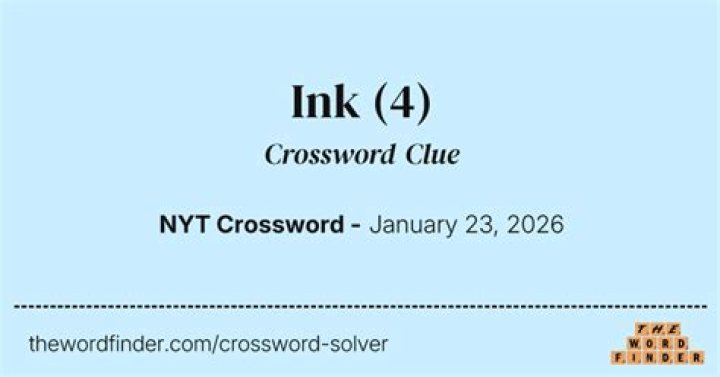 Tip with ink Crossword Clue