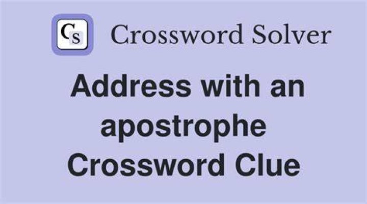 Title with an apostrophe Crossword Clue