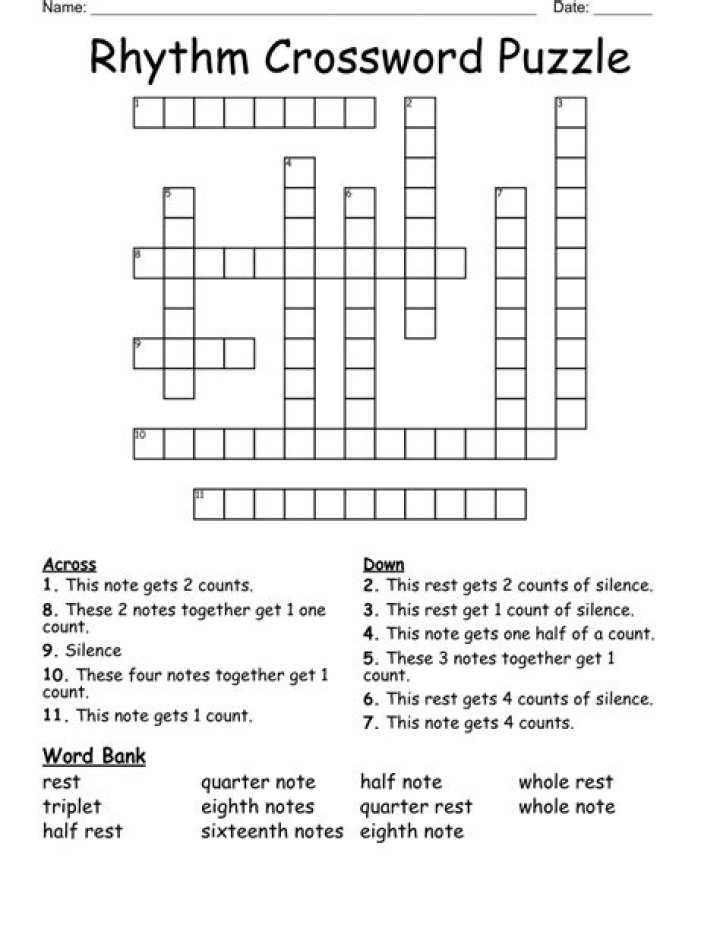 Tune with syncopated rhythm Crossword Clue