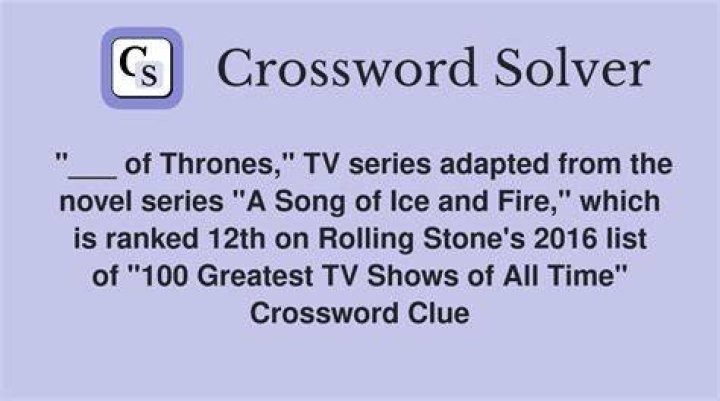 TV Guide’s “Best Series of All Time,” with “The” Crossword Clue