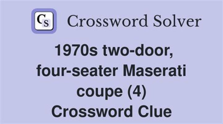 Two- or four-seater, maybe? Crossword Clue