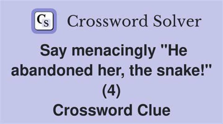 Use a snake on, say Crossword Clue