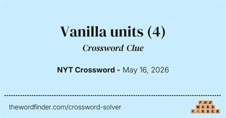 Vanilla Crossword Clue