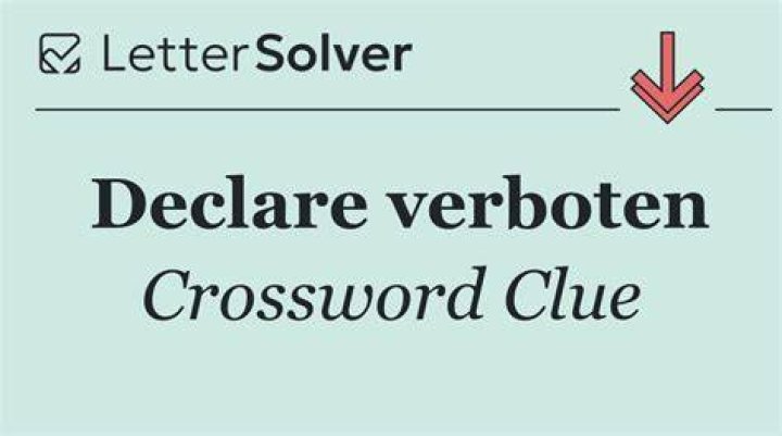 Verboten Crossword Clue