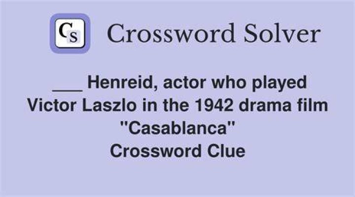 Victor ___, role in “Casablanca” Crossword Clue