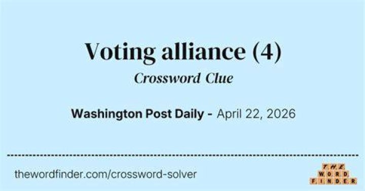 Voting bloc Crossword Clue