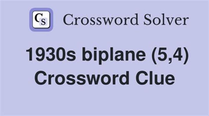 W.W. I French biplane Crossword Clue