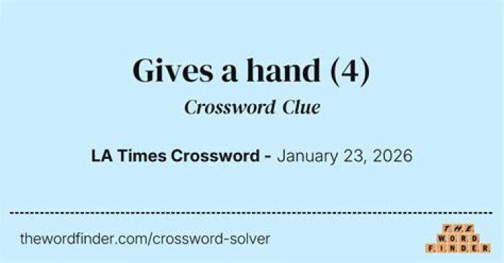 “Want a hand?” Crossword Clue