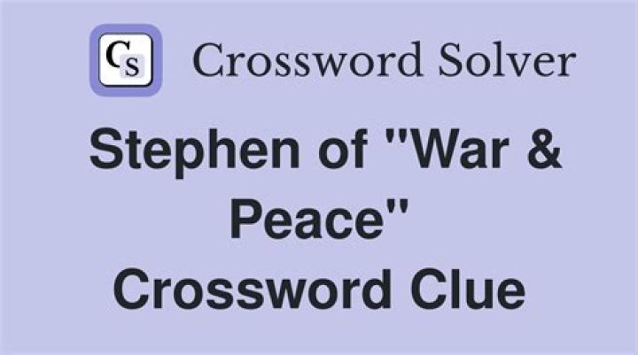 War and peace, in “War and Peace” Crossword Clue
