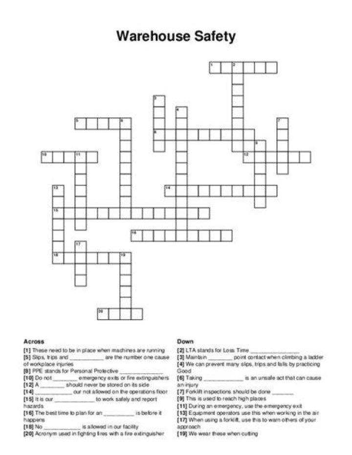 Warehouse store equipment Crossword Clue