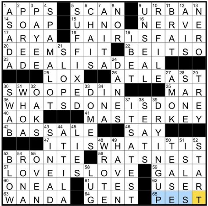 “We all deserve to have our intimate relationships honored,” redundantly Crossword Clue