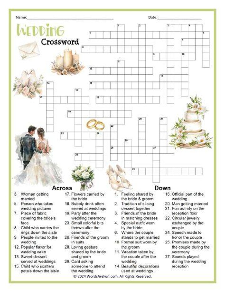 Wedding proposal? Crossword Clue