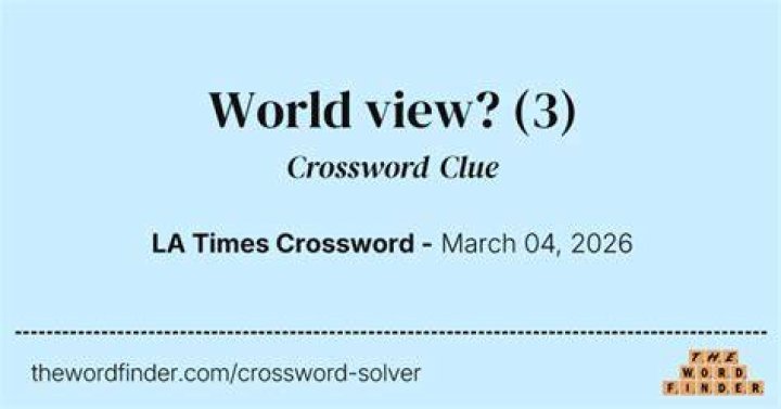 World view? Crossword Clue