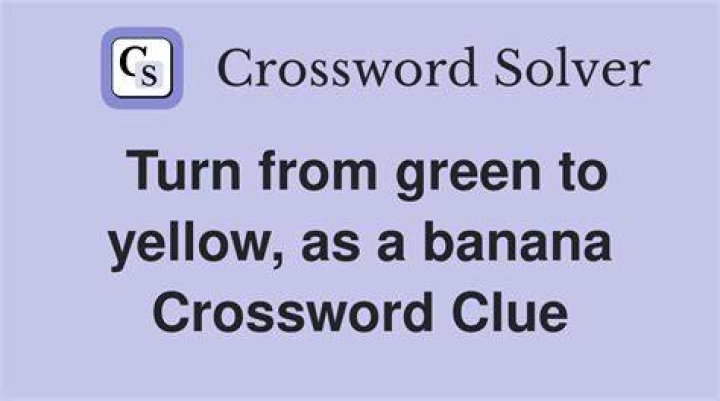 Yellow, as a banana Crossword Clue