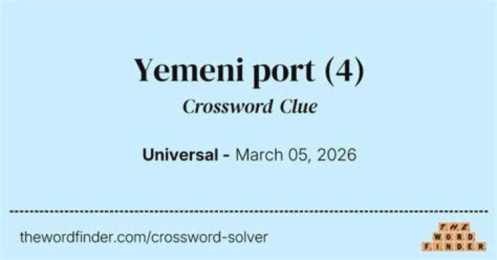 Yemeni seaport Crossword Clue