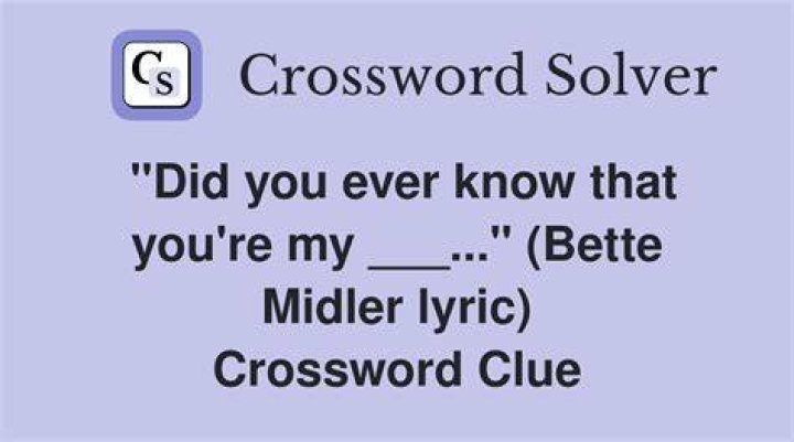 “You know what you did!” Crossword Clue