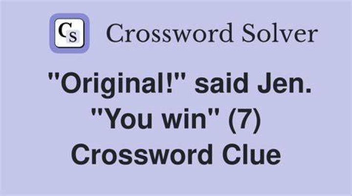 “You win this hand” Crossword Clue