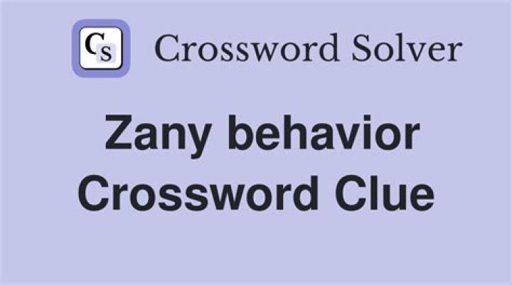 Zany action Crossword Clue